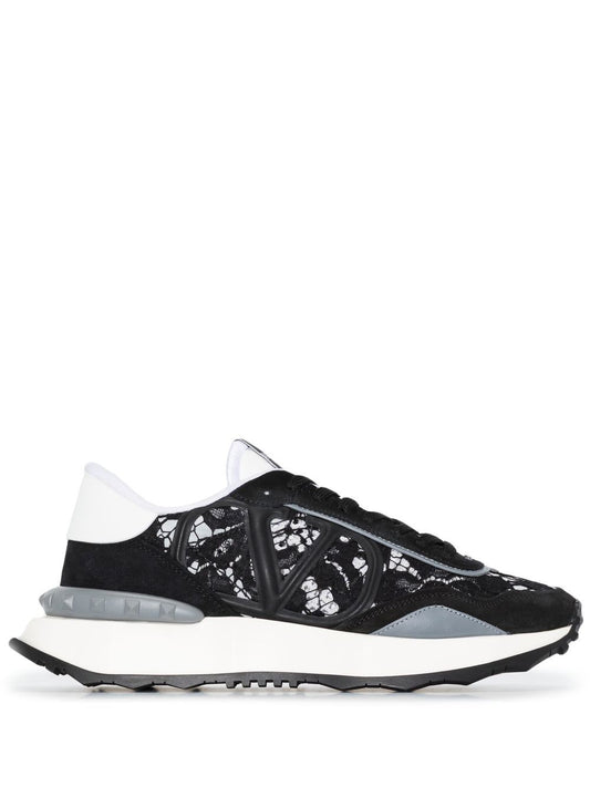 Valentino Garavani - Black Lacerunner Low Top Sneakers