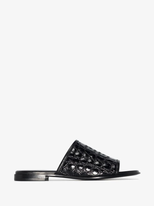Givenchy Embossed 4G Flat Open Toe Sandals